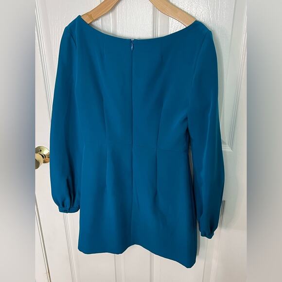 Milly Blue Molly Italian Cady Mini Dress 4 - Picture 5 of 7